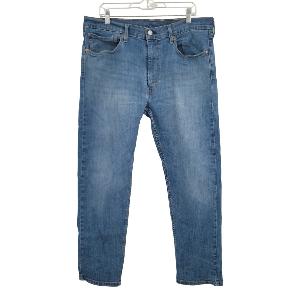 Levi's 502 Regular Taper Jeans Mens 38x30 Blue Stretch Denim Casual Classic